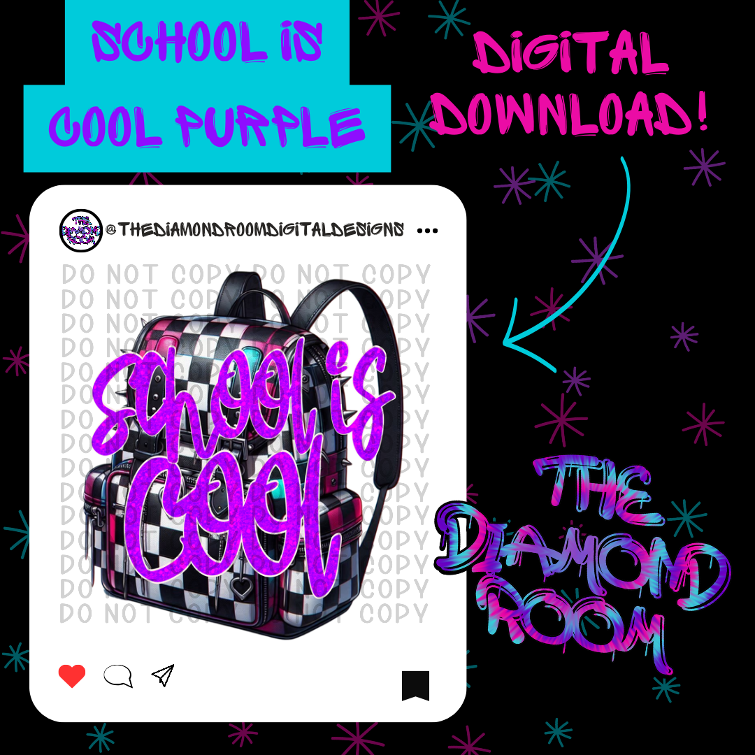 School is cool purple