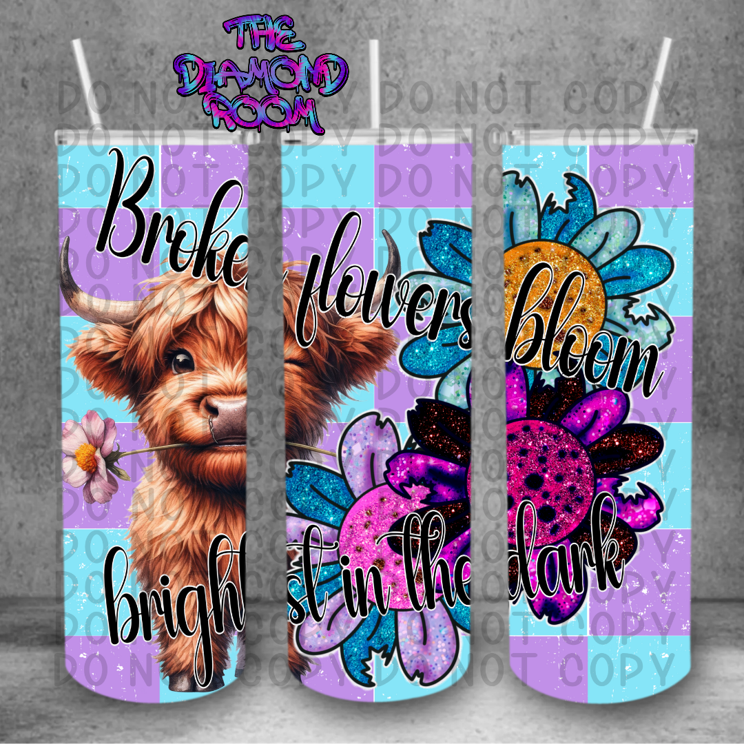 Broken Flowers Tumbler Wrap
