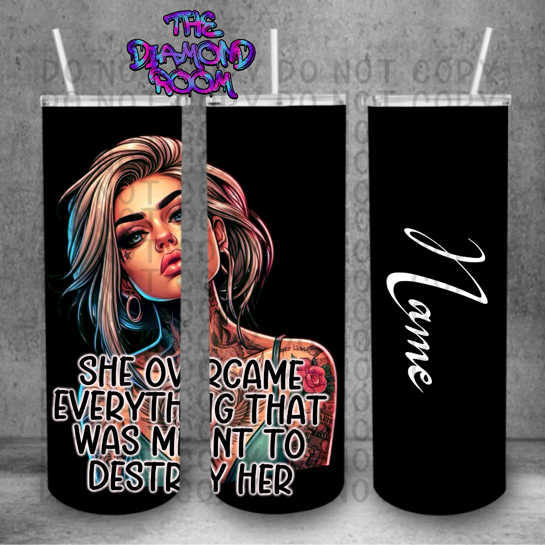 Overcame personalise Tumbler Wrap