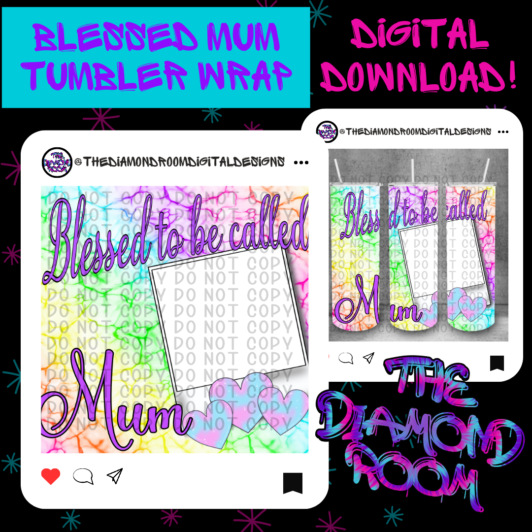 Blessed Mum Tumbler Wrap