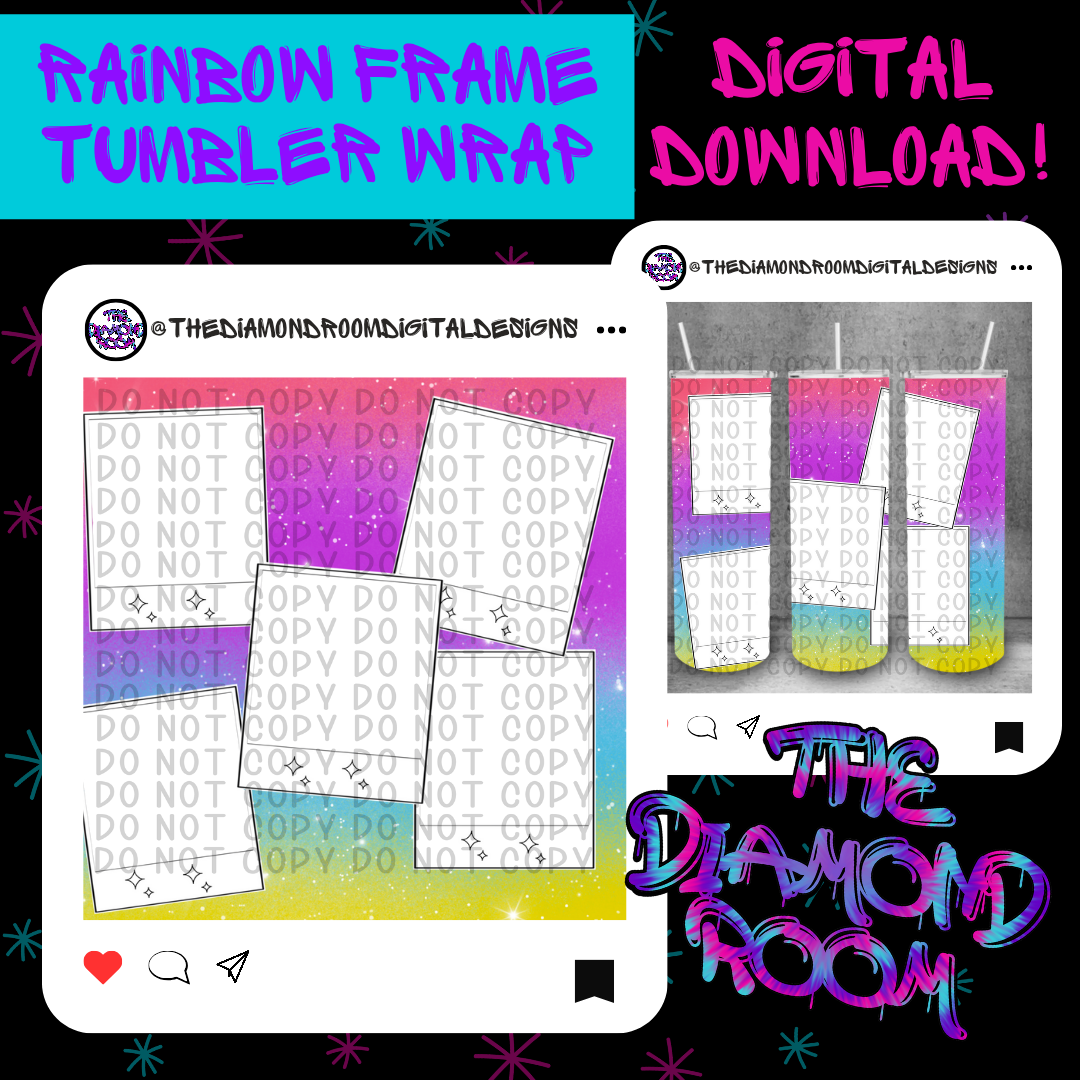 Rainbow Frame Tumbler Wrap