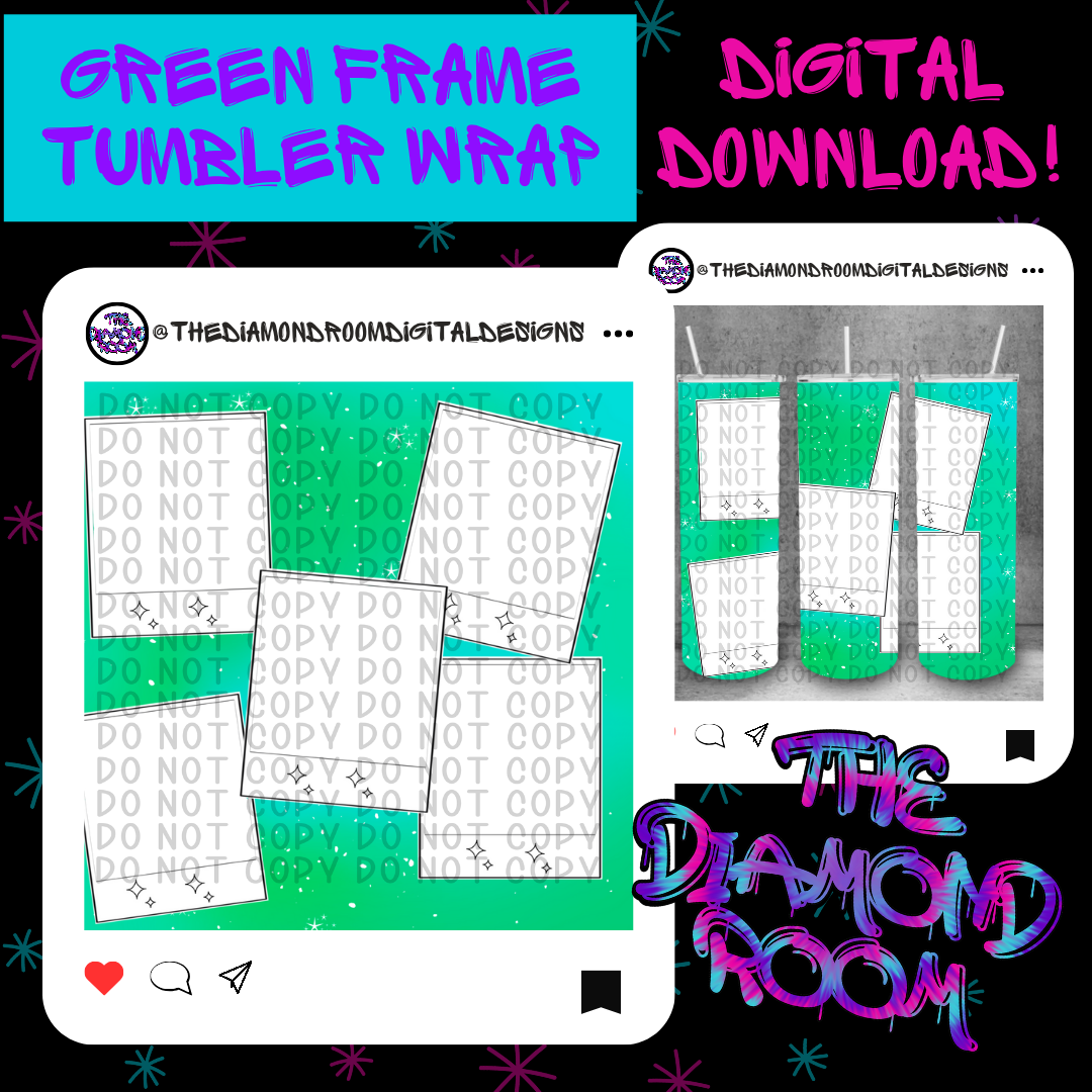 Green Frame Tumbler Wrap