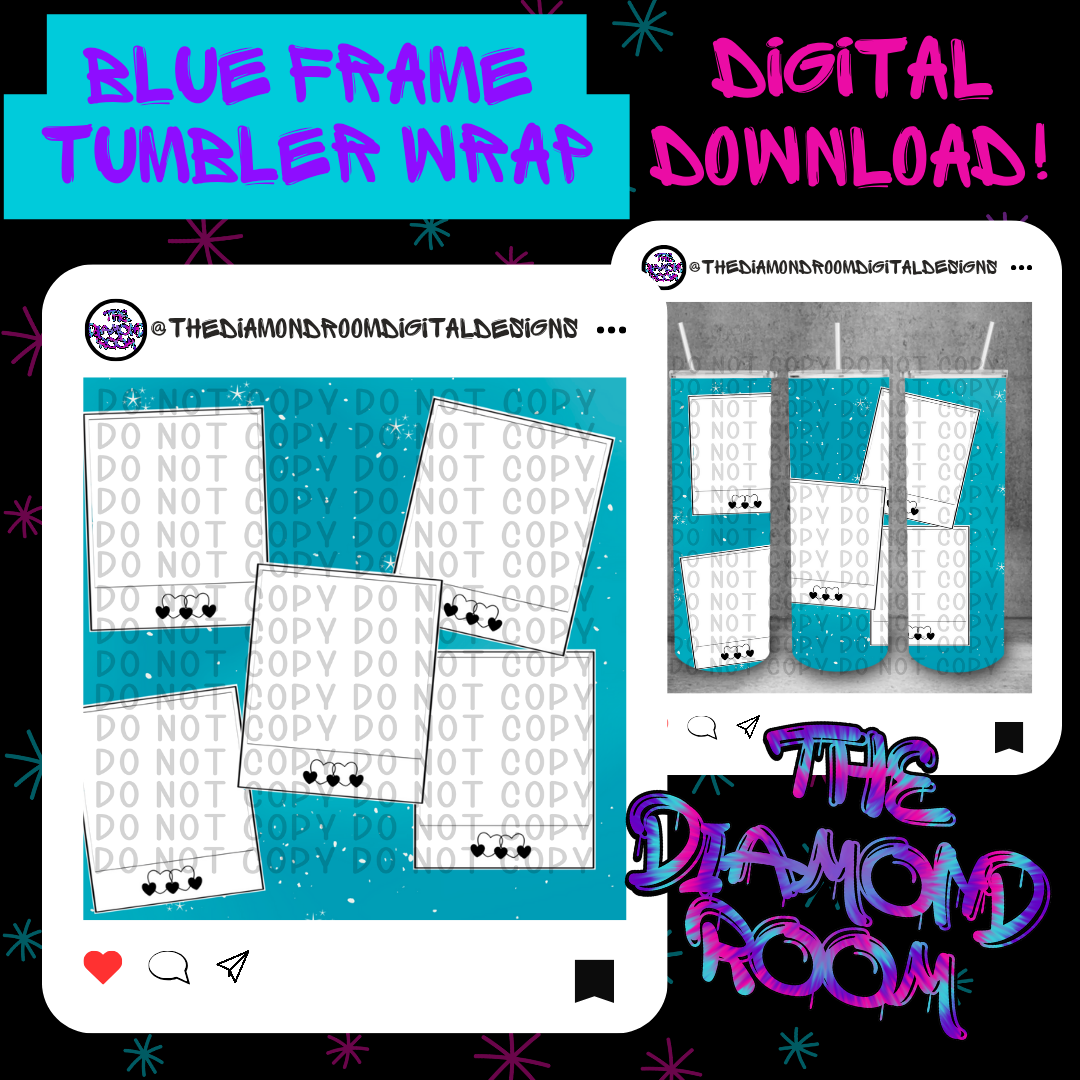 Blue Frame Tumbler Wrap