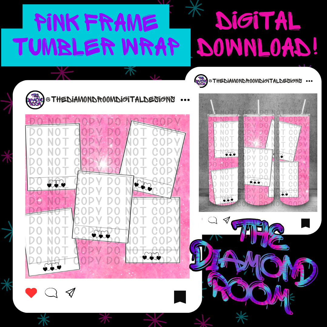 Pink Frame Tumbler Wrap