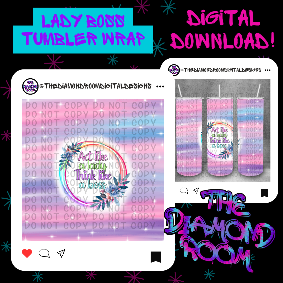 Lady Boss Tumbler Wrap