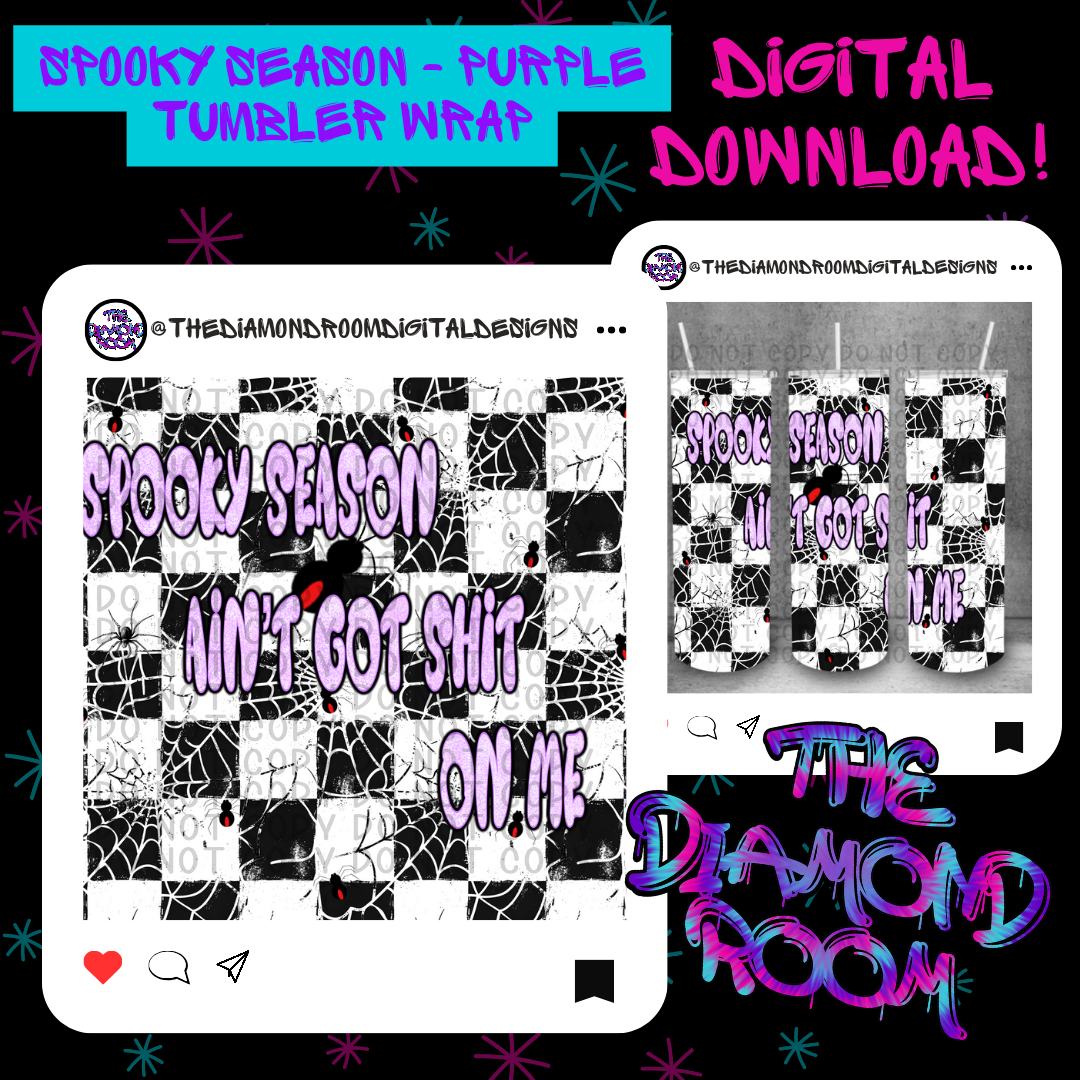 Spooky Season - Purple Tumbler Wrap