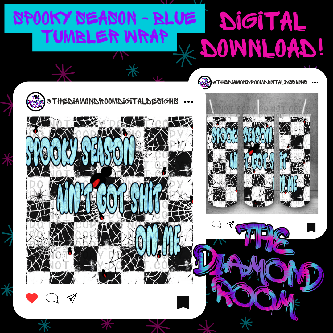 Spooky Season - Blue Tumbler Wrap