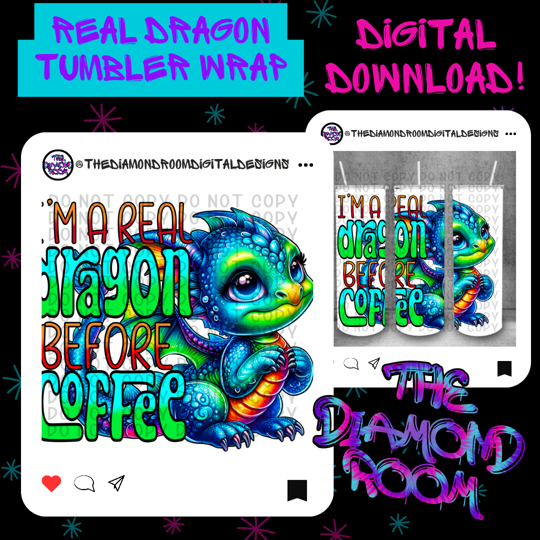 Real dragon Tumbler Wrap
