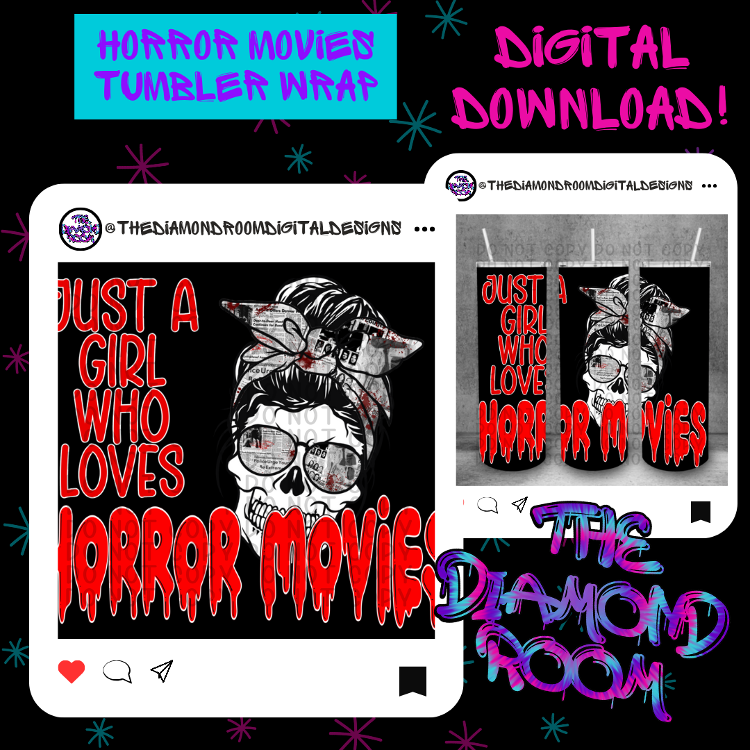 Horror movies Tumbler Wrap