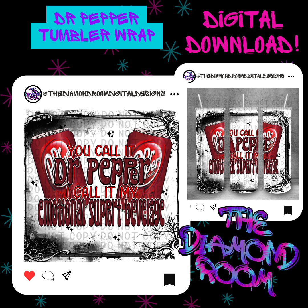 Dr Pepper Tumbler Wrap