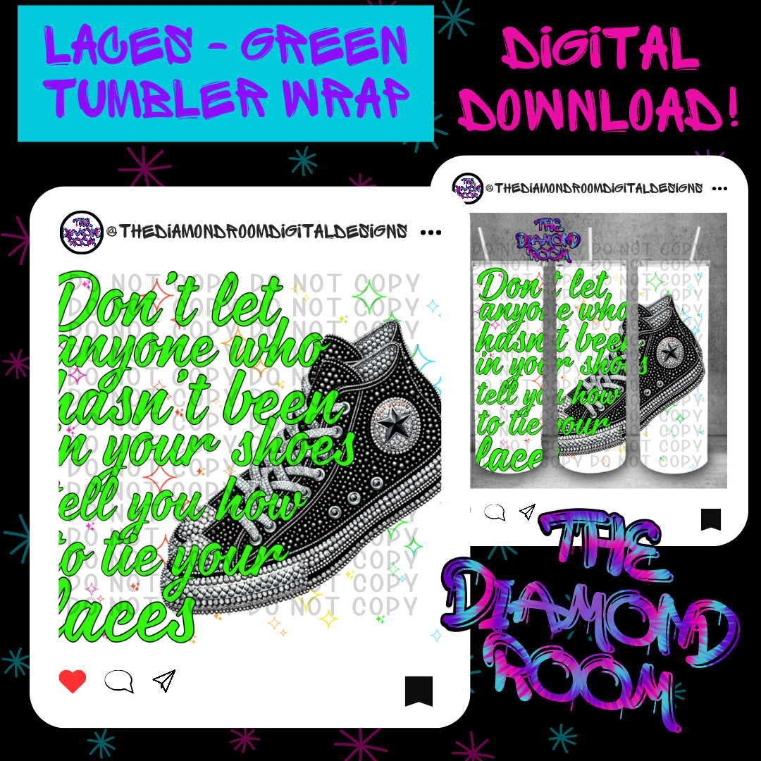 Laces Green Tumbler Wrap