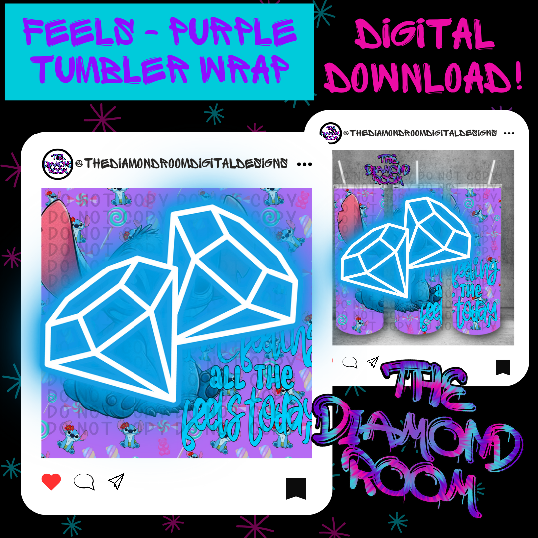 Feels Purple Tumbler Wrap