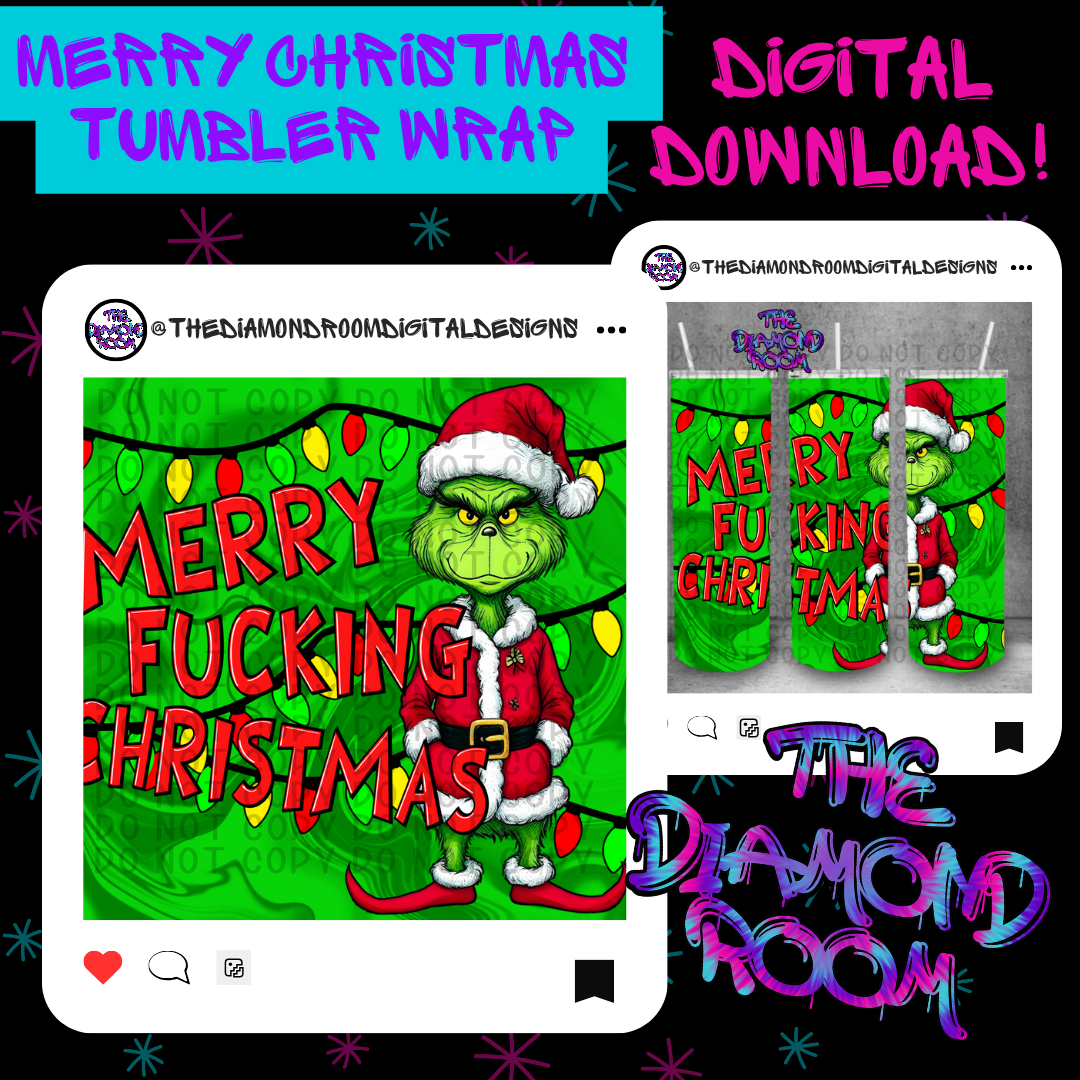Merry Christmas Tumbler Wrap