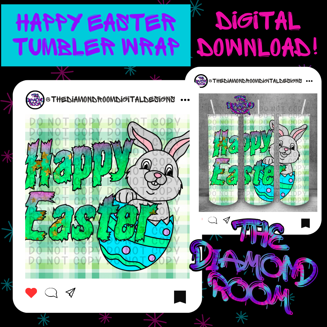 Happy Easter Tumbler Wrap