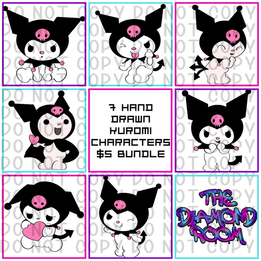 Kuromi Clipart Bundle